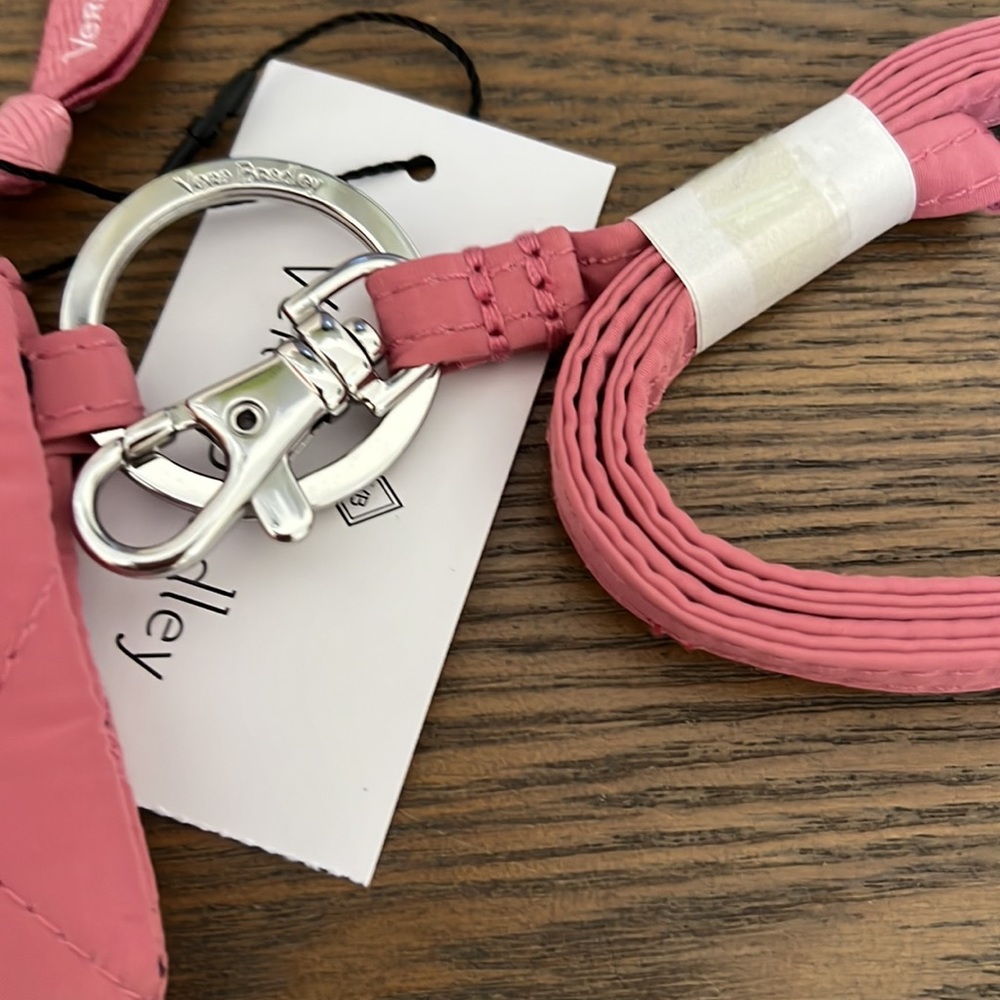 NEW Vera Bradley Ultralight Zip ID Lanyard Strawberry Ice - Picture 5 of 9